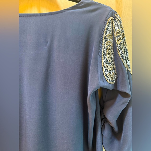 Yigal Azrouel Blue Embellished Relaxed Blouse - Picture 12 of 12